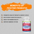 Pristine Foods Probiotics 40 Billion CFU High Potency Organic Probiotic Supplement, Digestive Enzyme, Delayed Release, Healthy Digestion - 60 Capsules