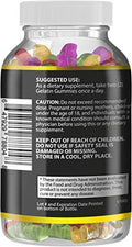 Elderberry Immune Booster Gummies with Zinc, Vitamin C - Sambucus Nigra Black Elderberry Gummy for Kids & Adults, Support Cold, Flu - 60ct