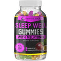 Pristine Foods Sleep Well Melatonin Gummies - Natural Sleep Aid Non-Habit Forming Anxiety & Stress Support - 60 Gummy