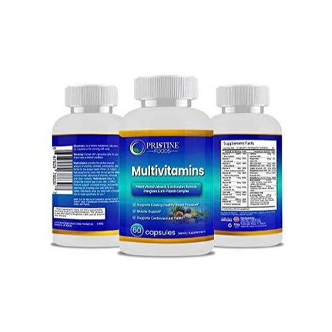 Daily Multivitamin Supplement with Vitamins A, C, E, B1, B2, B6, B12, Minerals and Organic Extracts to Support Energy, Brain, Heart, Immune and Eye Health Made in USA - 60 Capsules