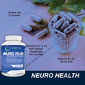 Pristine Foods Neuro Plus Brain Booster and Focus Supplement - Nootropic Memory Enhancement Pills, Concentrations, Mental Performance & Clarity - 60 Capsules