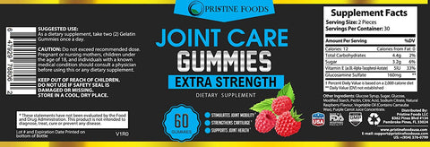 Joint Support Gummies Triple Strength Glucosamine & Vitamin E - Natural Joint Pain Relief Gummy - Made in USA - Best Vegan Anti Inflammatory & Immune Health Supplement for Men and Women - 60 Gummies
